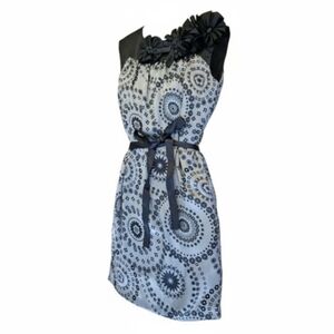 Dept Elegant Black and Gray Patterned Dress Sz XS